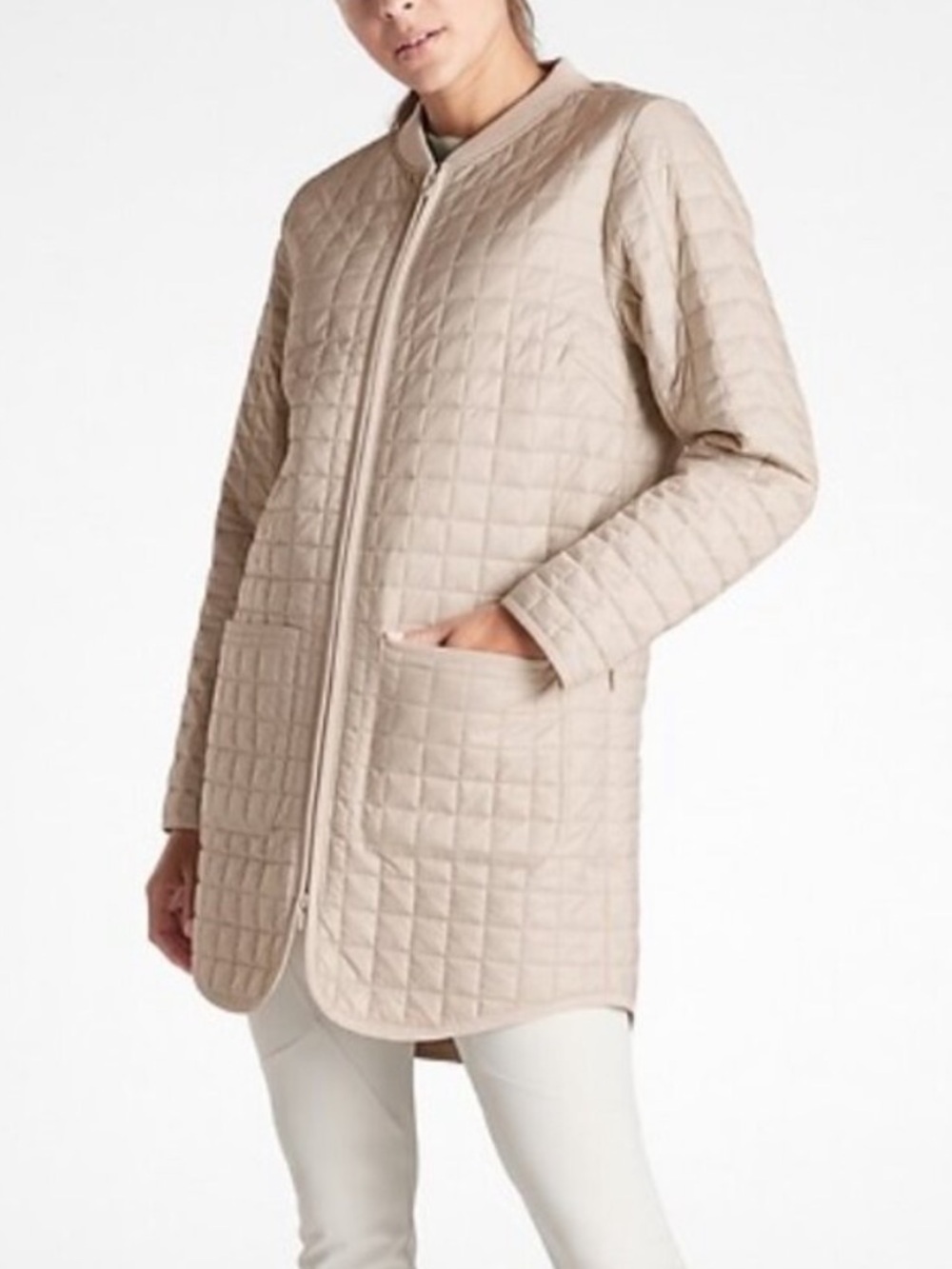 Athleta Quilted Longline Jacket Size Large